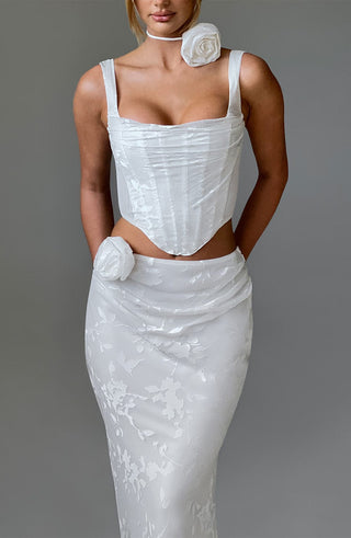 Elizabeth Maxi Skirt - Ivory - glavon