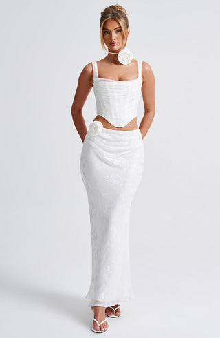 Elizabeth Maxi Skirt - Ivory - glavon