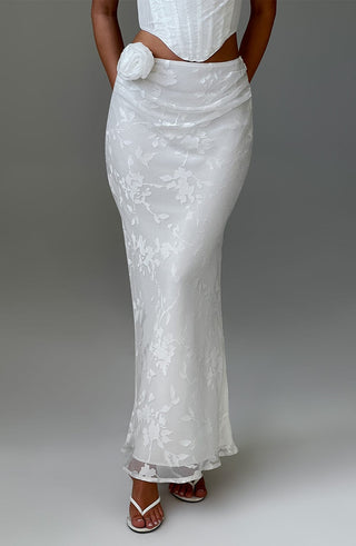 Elizabeth Maxi Skirt - Ivory - glavon
