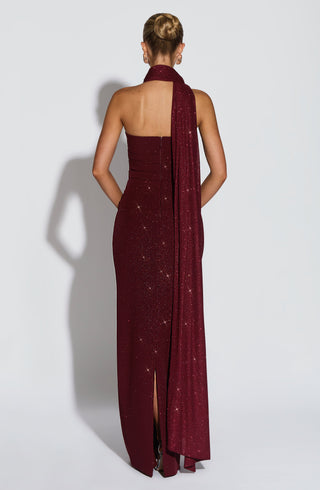 Pandra Maxi Dress - Wine Sparkle - glavon