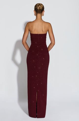 Pandra Maxi Dress - Wine Sparkle - glavon