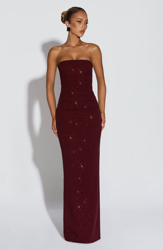 Pandra Maxi Dress - Wine Sparkle - glavon